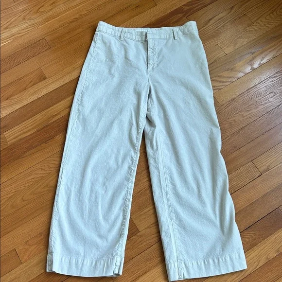 Frank & Eileen-Wexford wide leg, high-rise light tan cement pant - Picture 2 of 11